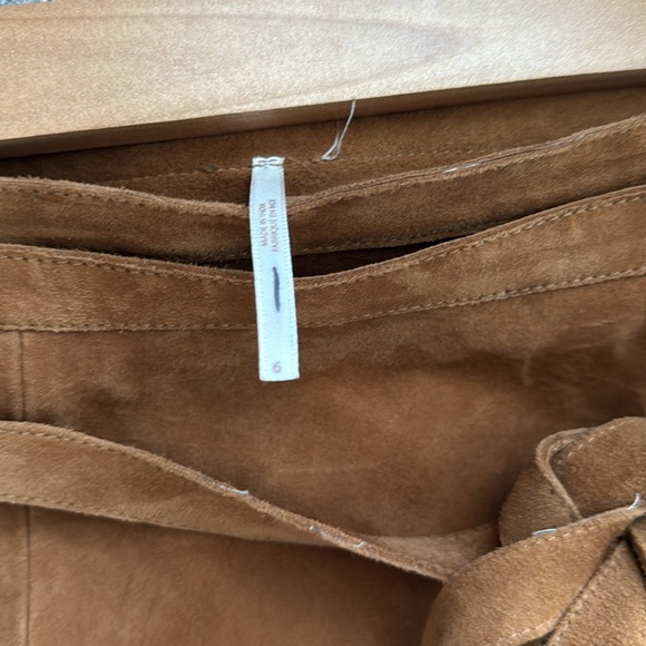 Free People Tan Suede Midi Skirt - Picture 7 of 13